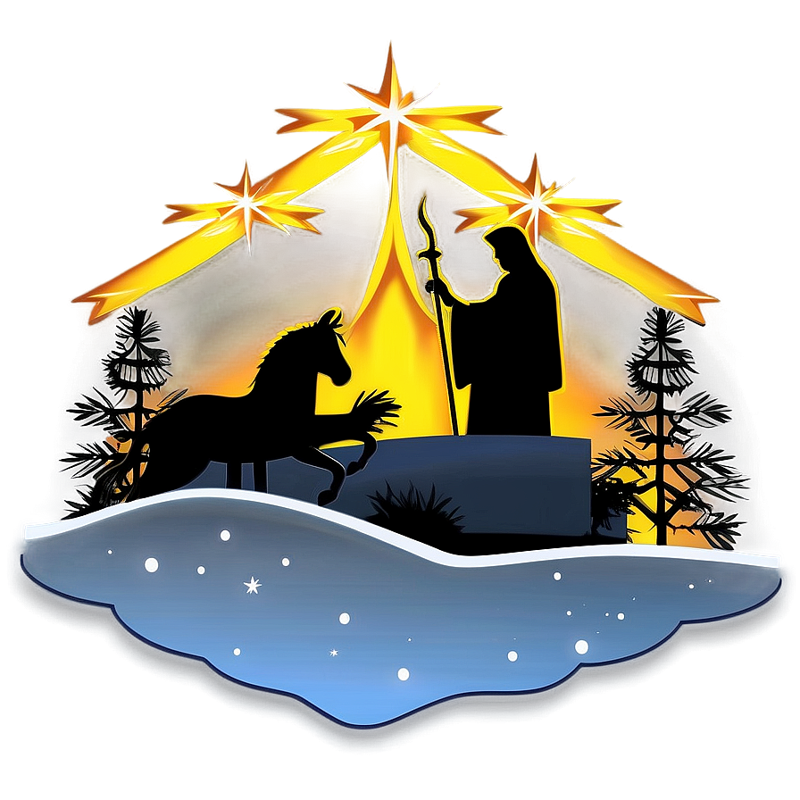 Peaceful Christmas Eve Nativity Scene Png Kpa PNG image