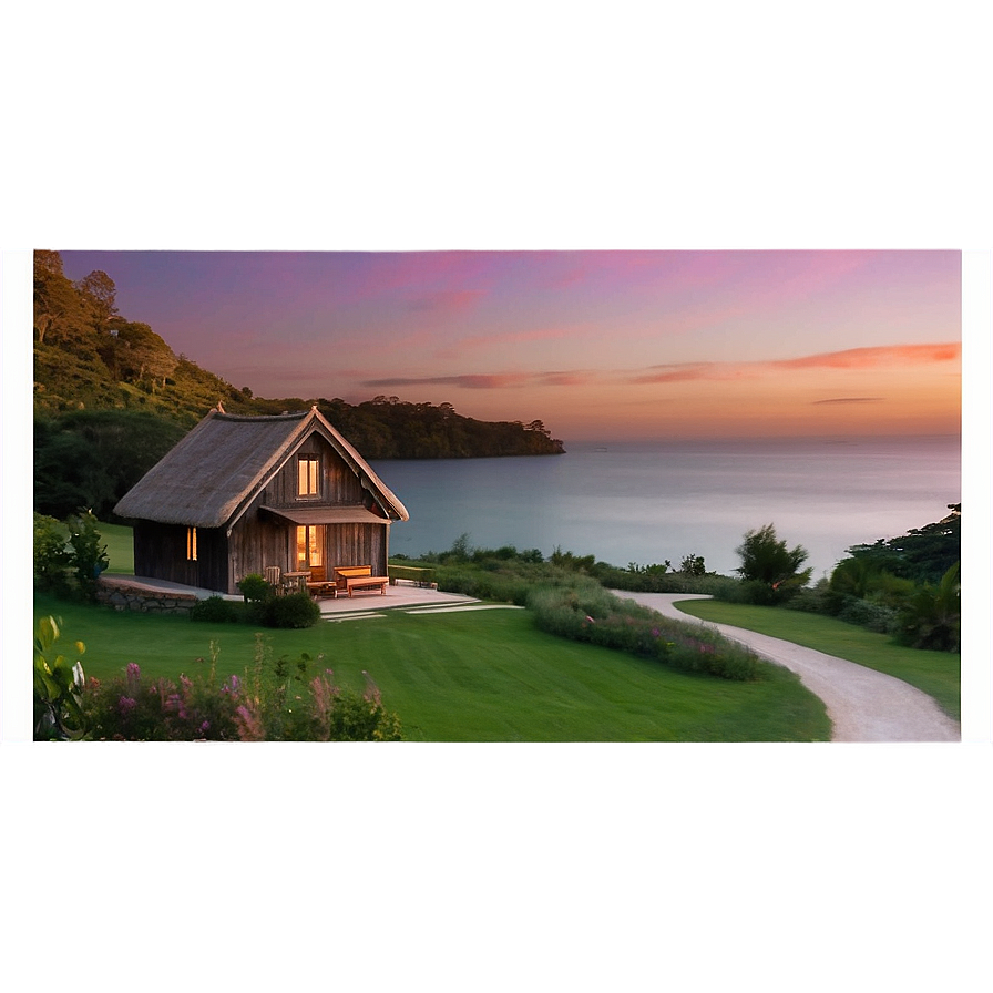 Peaceful Cottage At Twilight Png Xyo PNG image