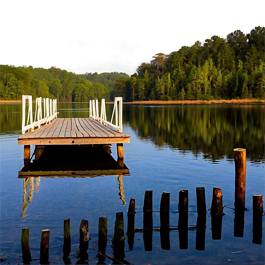 Peaceful Lake Dock Png Mfg31 PNG image