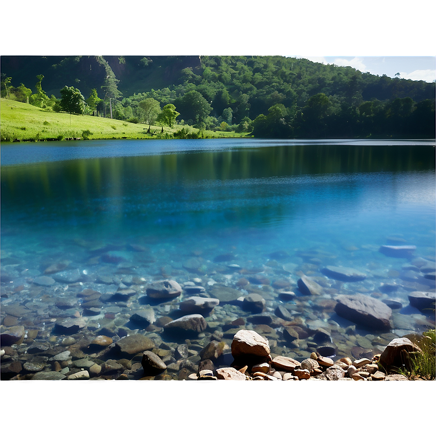 Peaceful Lake Land Png Bon30 PNG image