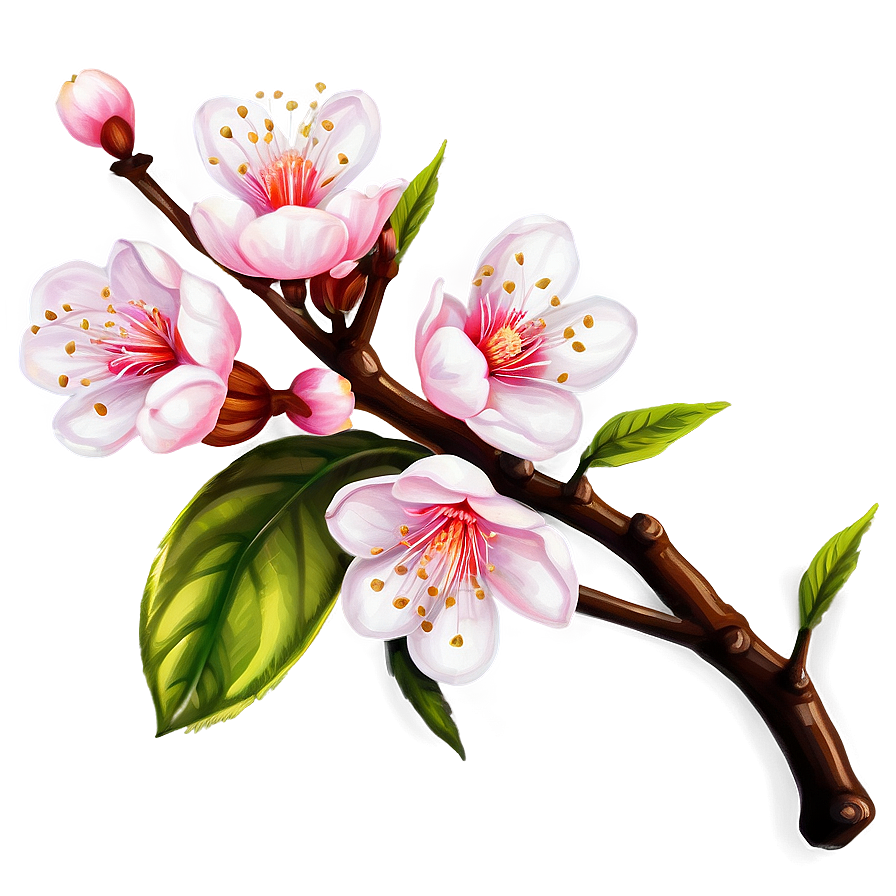 Peach Blossom Drawing Png 53 PNG image