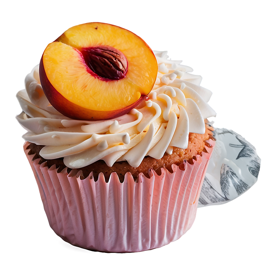 Peach Cupcakes Png 06112024 PNG image