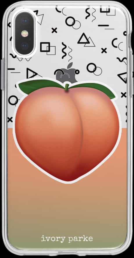 Peach Design Phone Case PNG image
