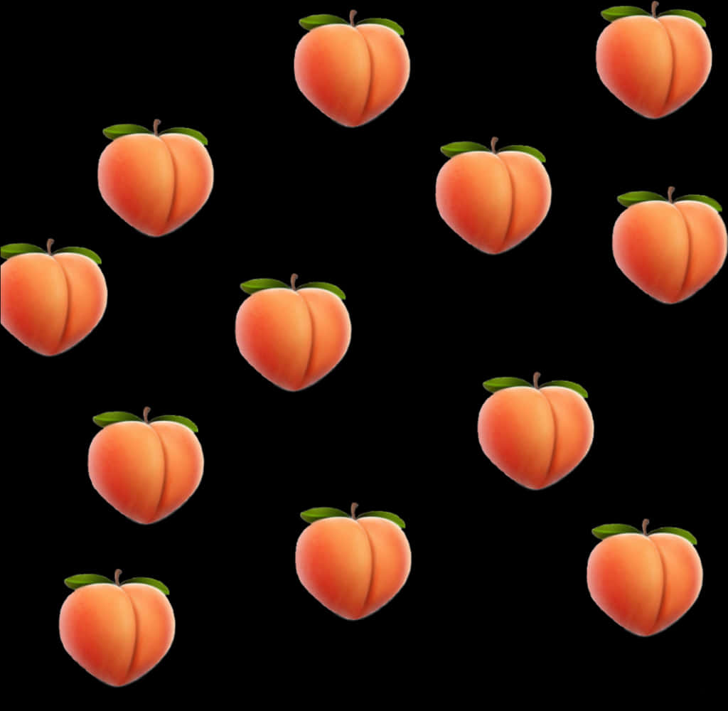 Peach Pattern Black Background PNG image