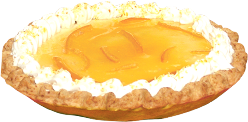 Peach Pie With Whipped Cream Top PNG image