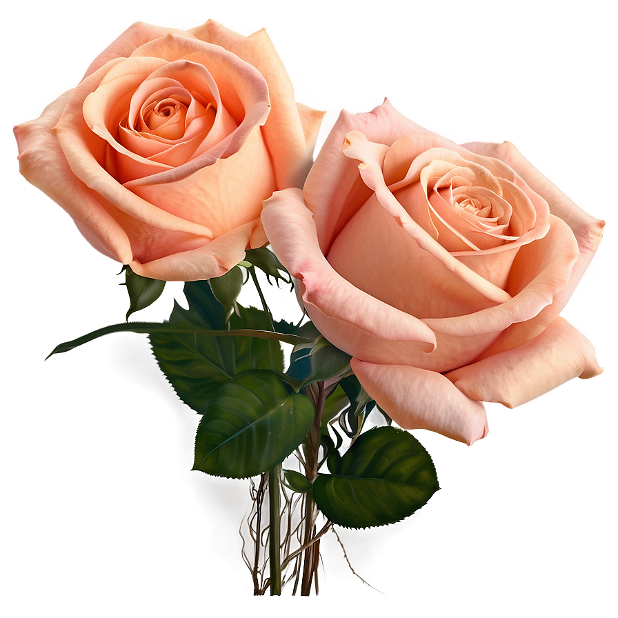 Peach Roses Bouquet Png Rpj36 PNG image