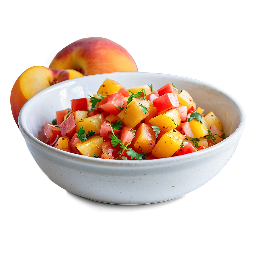 Peach Salsa Bowl Png 90 PNG image