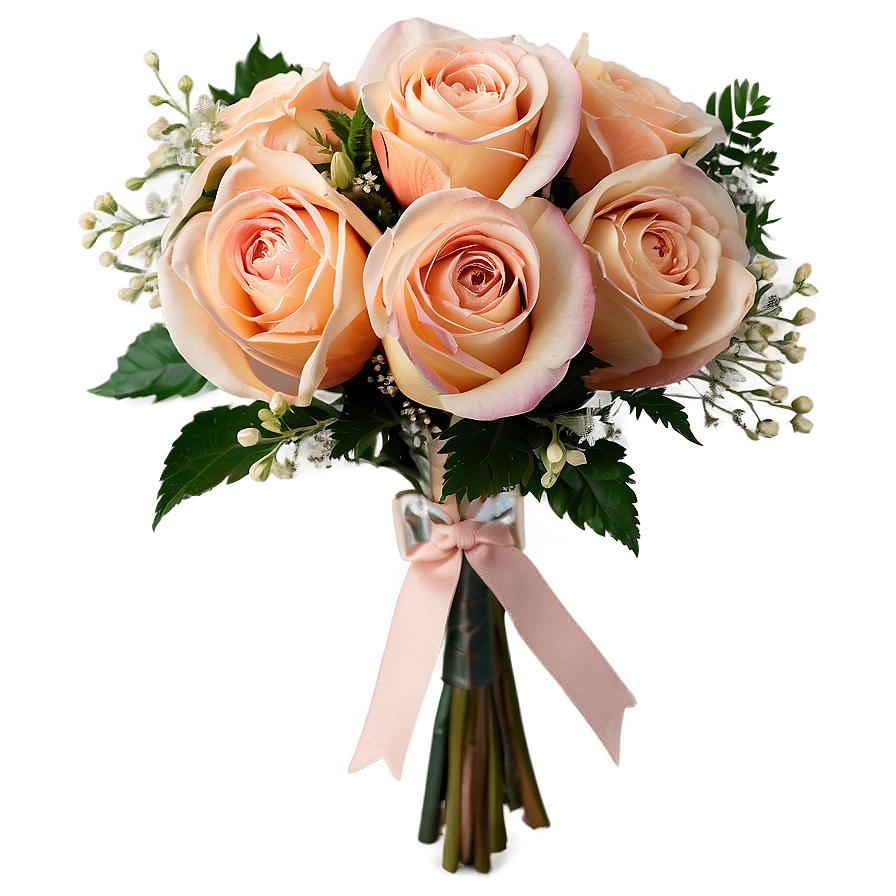 Peach Wedding Bouquet Png 76 PNG image