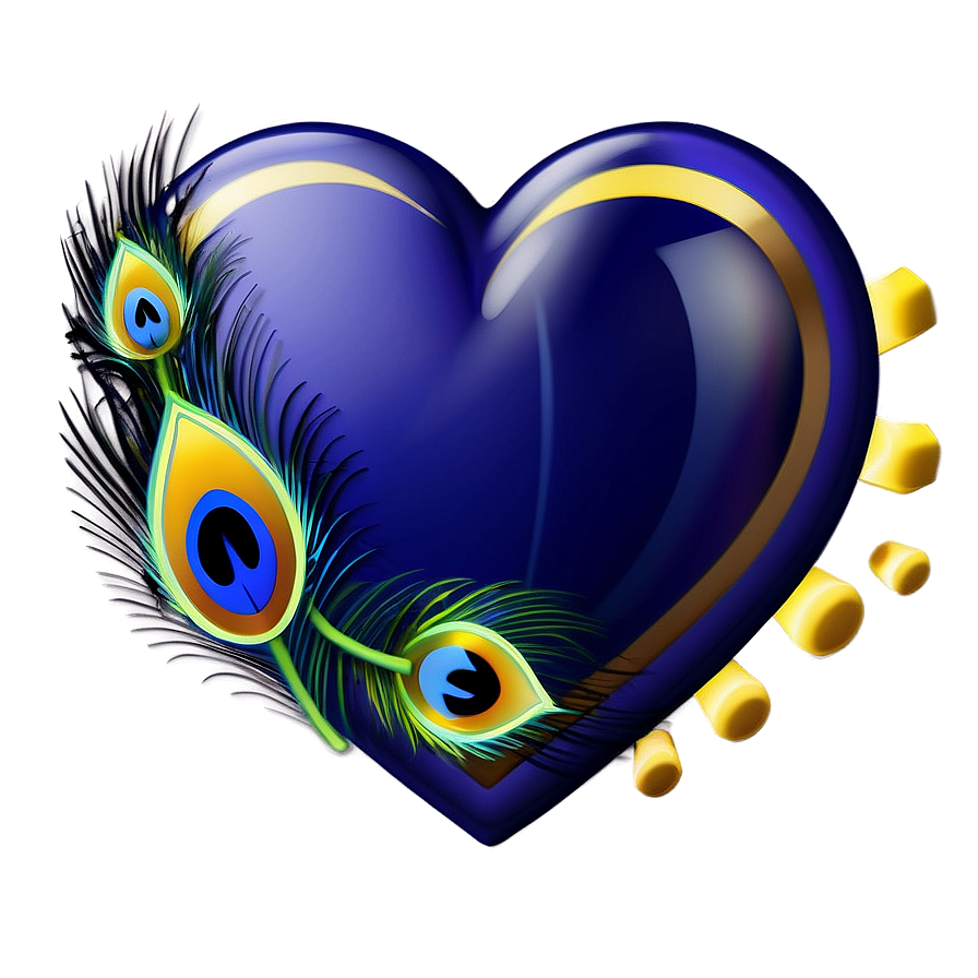 Peacock Blue Heart Emoji Png Bjm PNG image