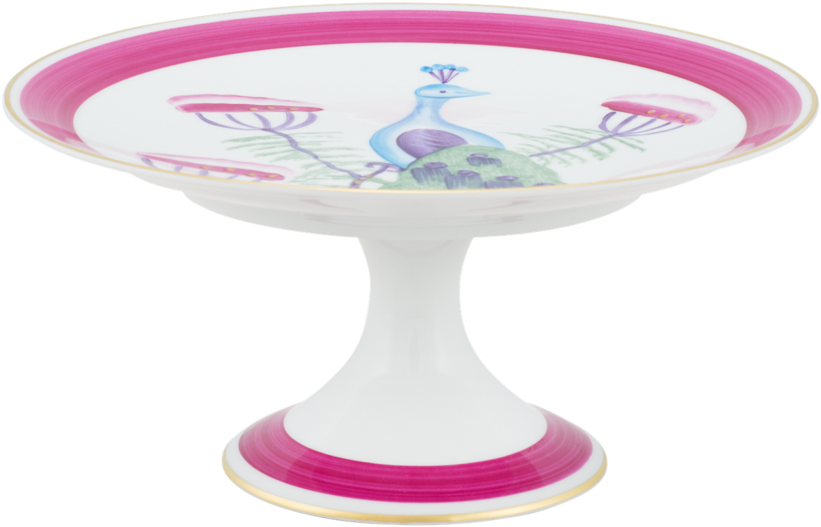 Peacock Design Cake Stand PNG image