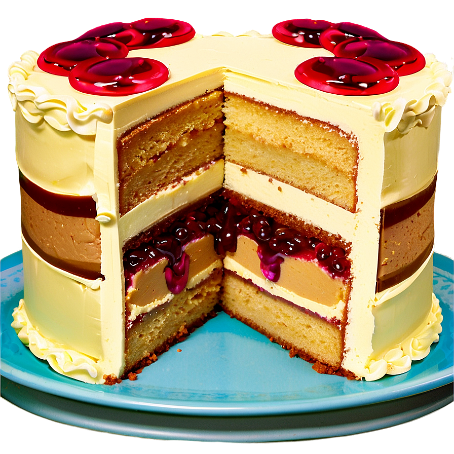 Peanut Butter Jelly Layer Cake Png Tnd PNG image