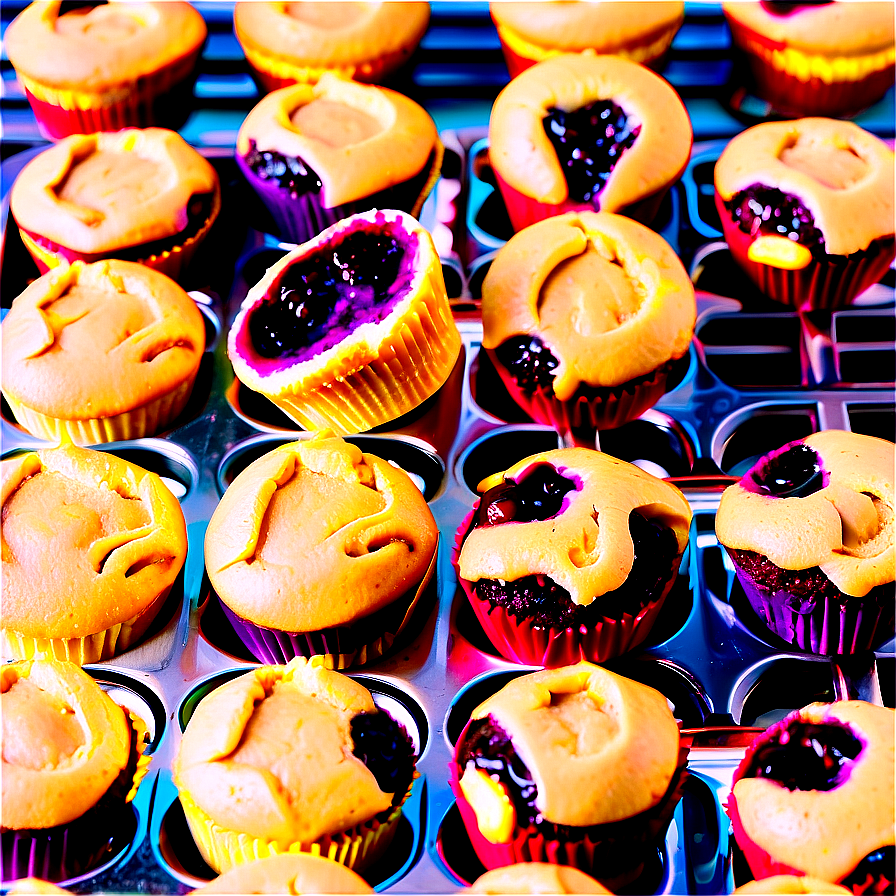 Peanut Butter Jelly Muffins Png 06282024 PNG image