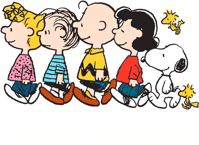 Peanuts Characters Lineup PNG image