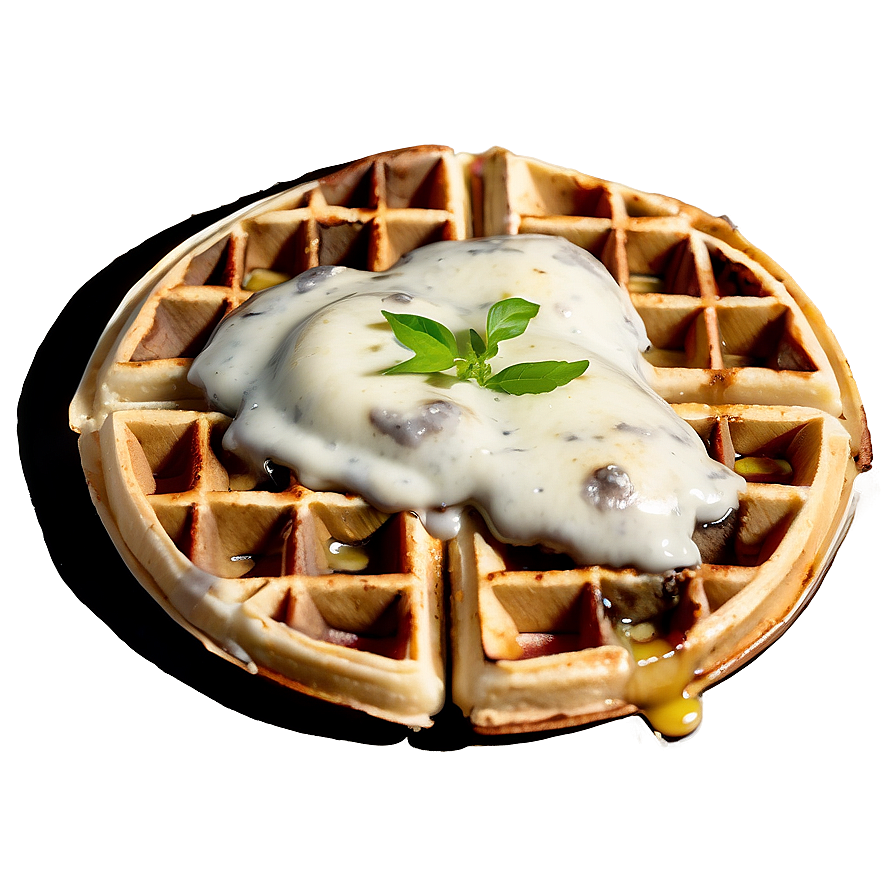 Pear And Gorgonzola Waffle Png Idf PNG image