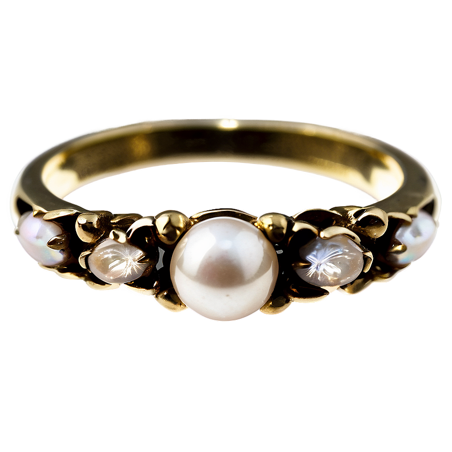 Pearl Accent Rings Png Xvc60 PNG image