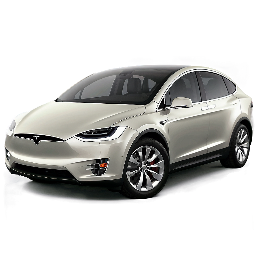 Pearl White Tesla Model X Png Rnc37 PNG image