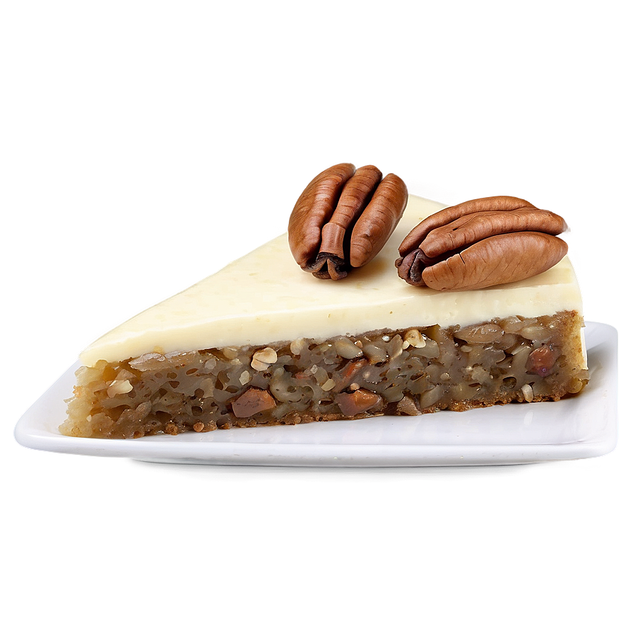 Pecan Cake Slice Png Juc PNG image