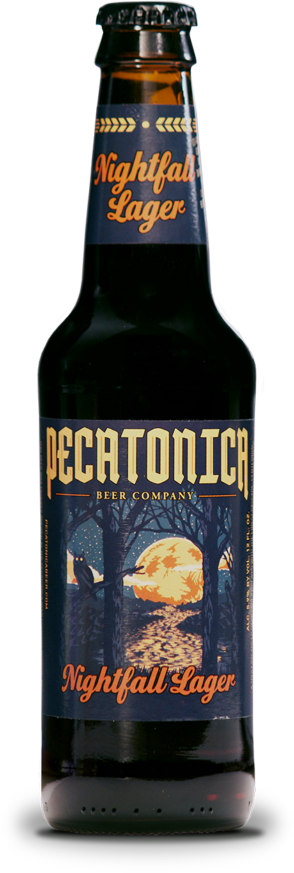 Pecatonica Nightfall Lager Beer Bottle PNG image