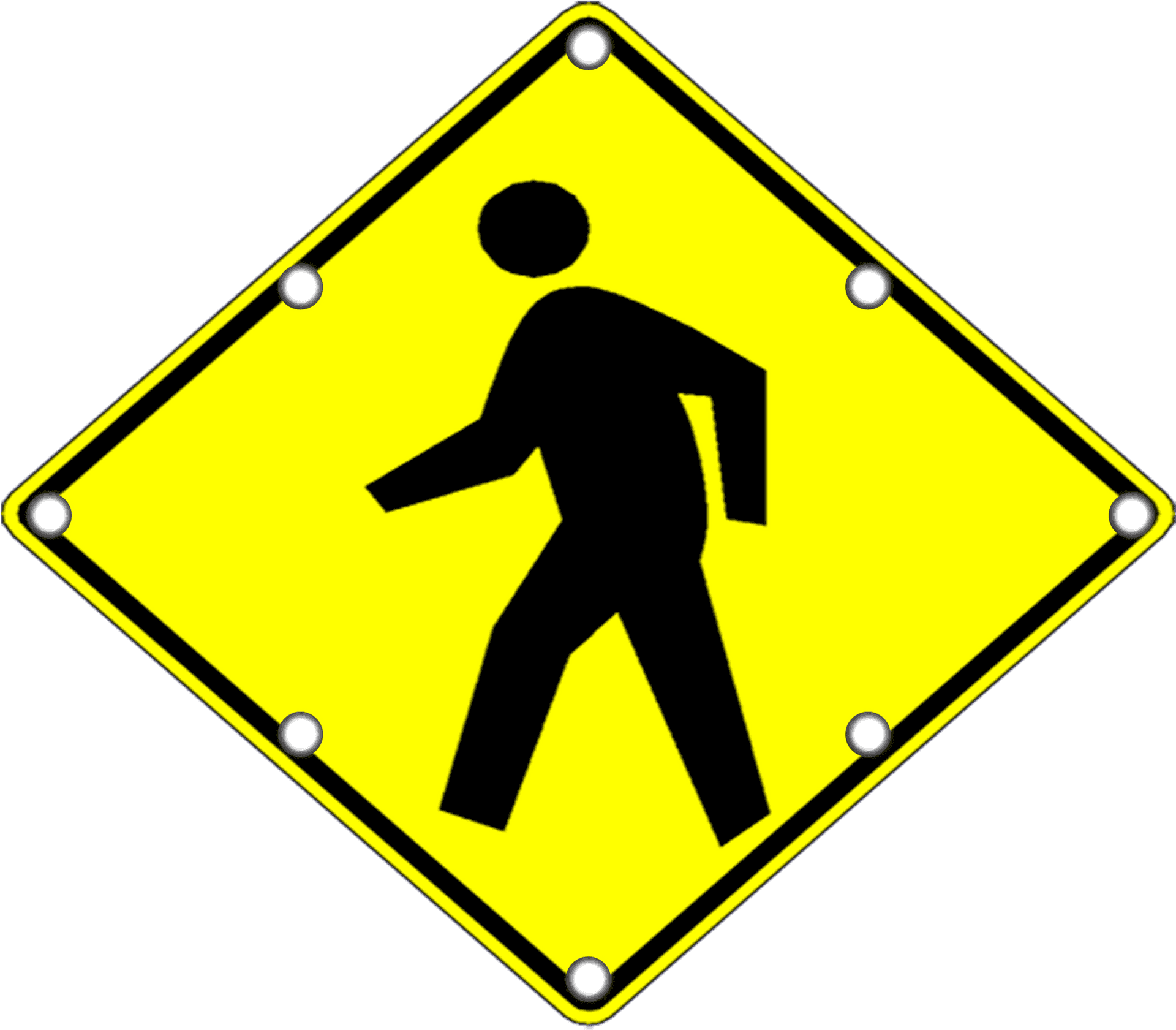 Pedestrian Crossing Sign PNG image