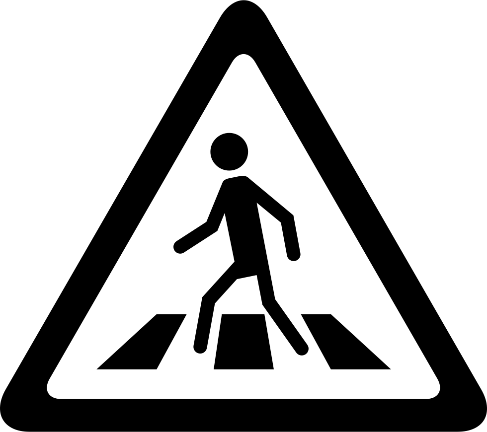 Pedestrian Crossing Sign Graphic PNG image