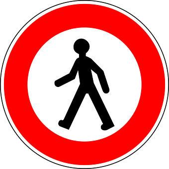Pedestrian Prohibited Sign PNG image