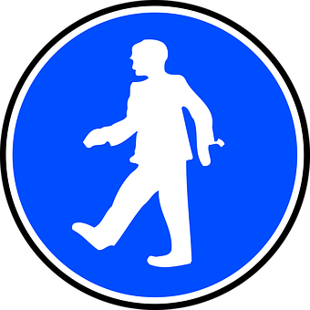Pedestrian Sign Icon PNG image