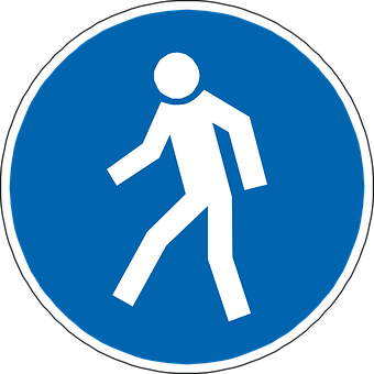 Pedestrian Sign Icon PNG image