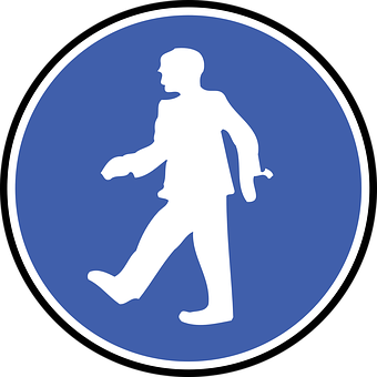 Pedestrian Sign Silhouette PNG image