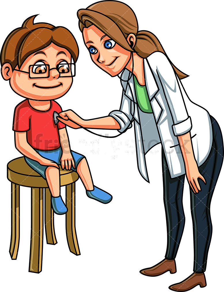 Pediatric Checkup Cartoon PNG image