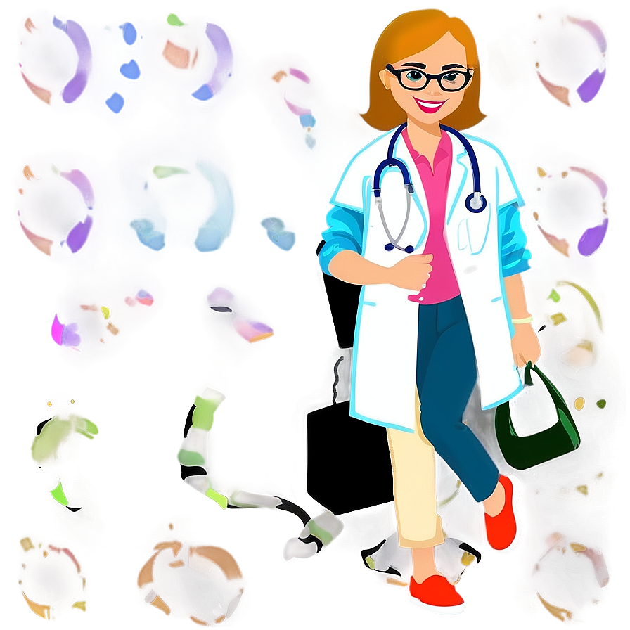 Pediatrician Doctor Cartoon Png Lwe25 PNG image