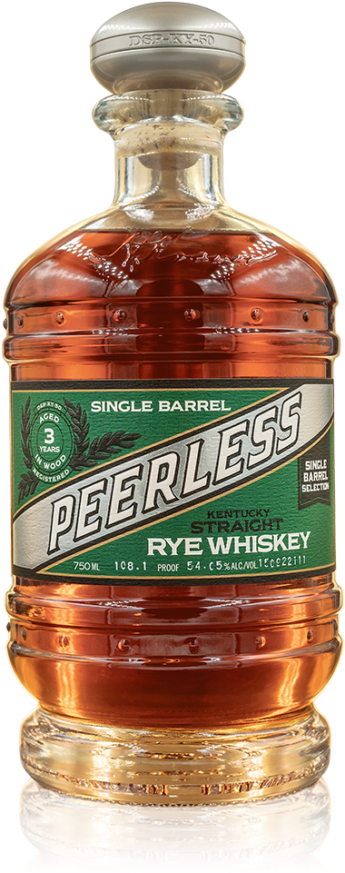 Peerless Single Barrel Rye Whiskey Bottle PNG image