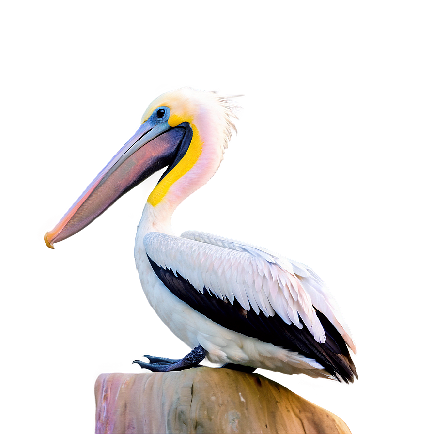 Pelican In Pastel Sky Png Csp PNG image