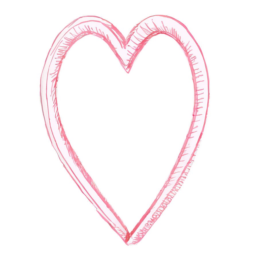 Pencil Drawn Heart Png 55 PNG image