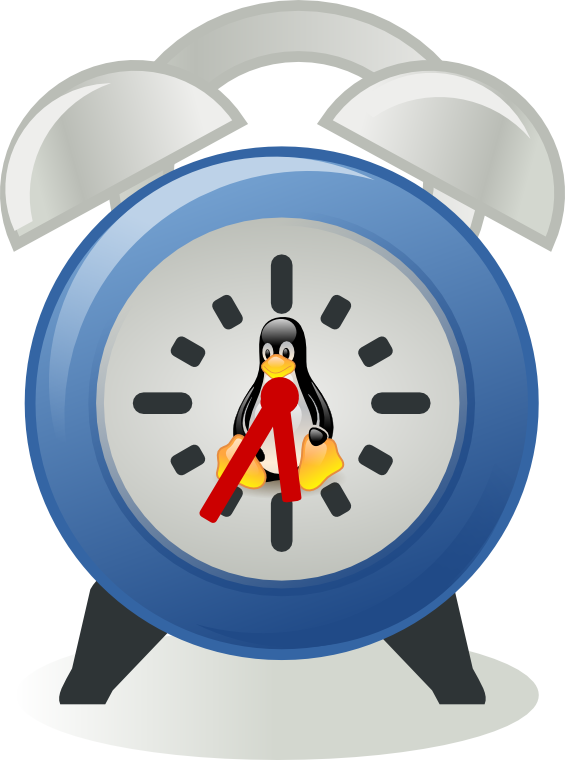 Penguin Alarm Clock Illustration PNG image