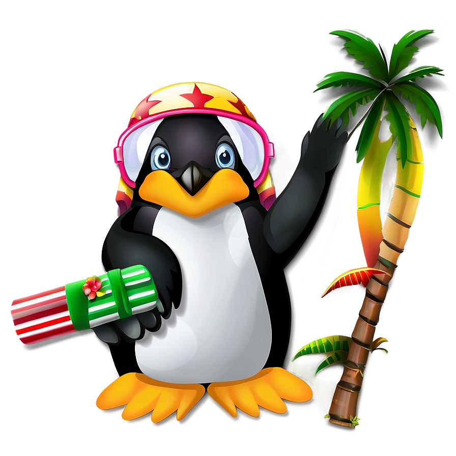 Penguin On Holiday Png 05062024 PNG image