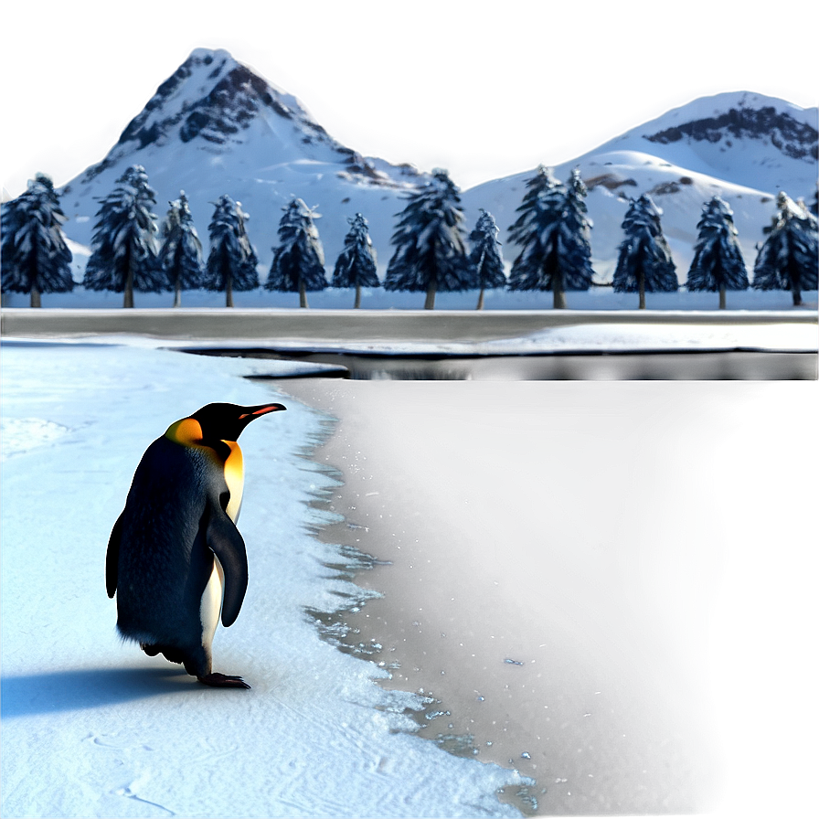 Penguin Winter Scene Png 05062024 PNG image