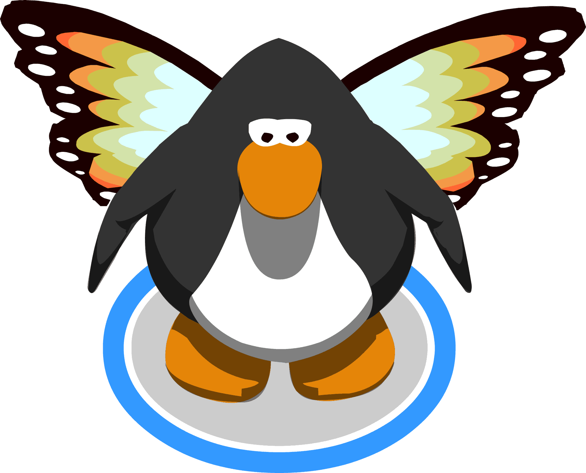 Penguin_with_ Butterfly_ Wings_ Vector PNG image