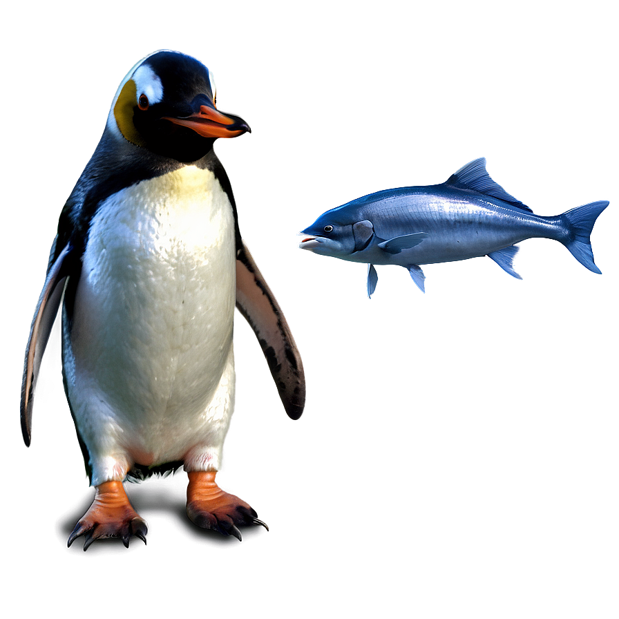 Penguin With Fish Png Otu39 PNG image