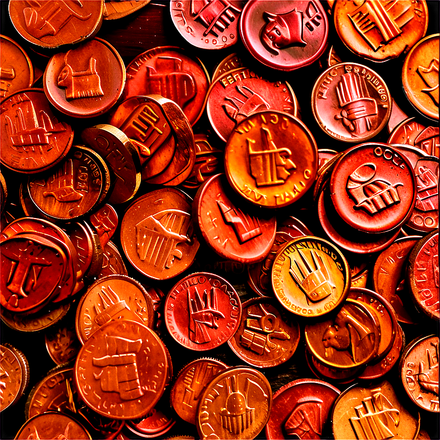 Pennies On Wood Png Qko PNG image