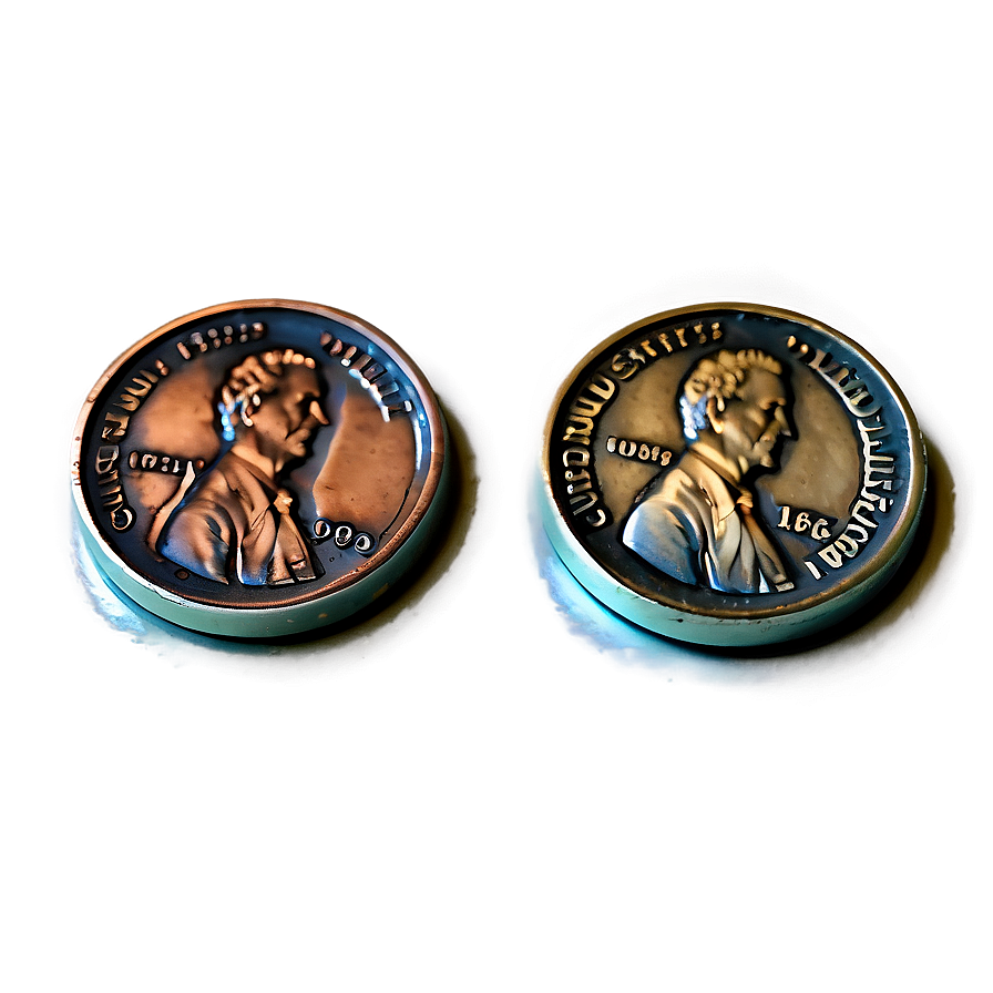 Pennies With Patina Png 06212024 PNG image