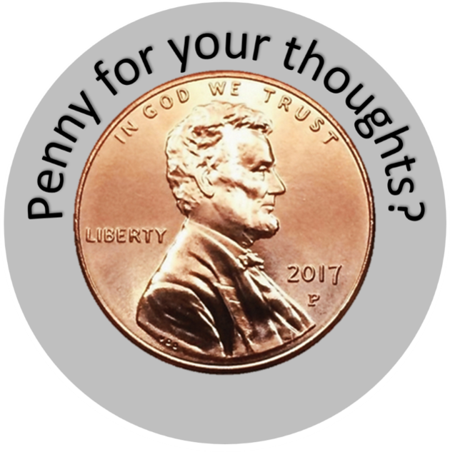 Penny Thoughts Concept PNG image