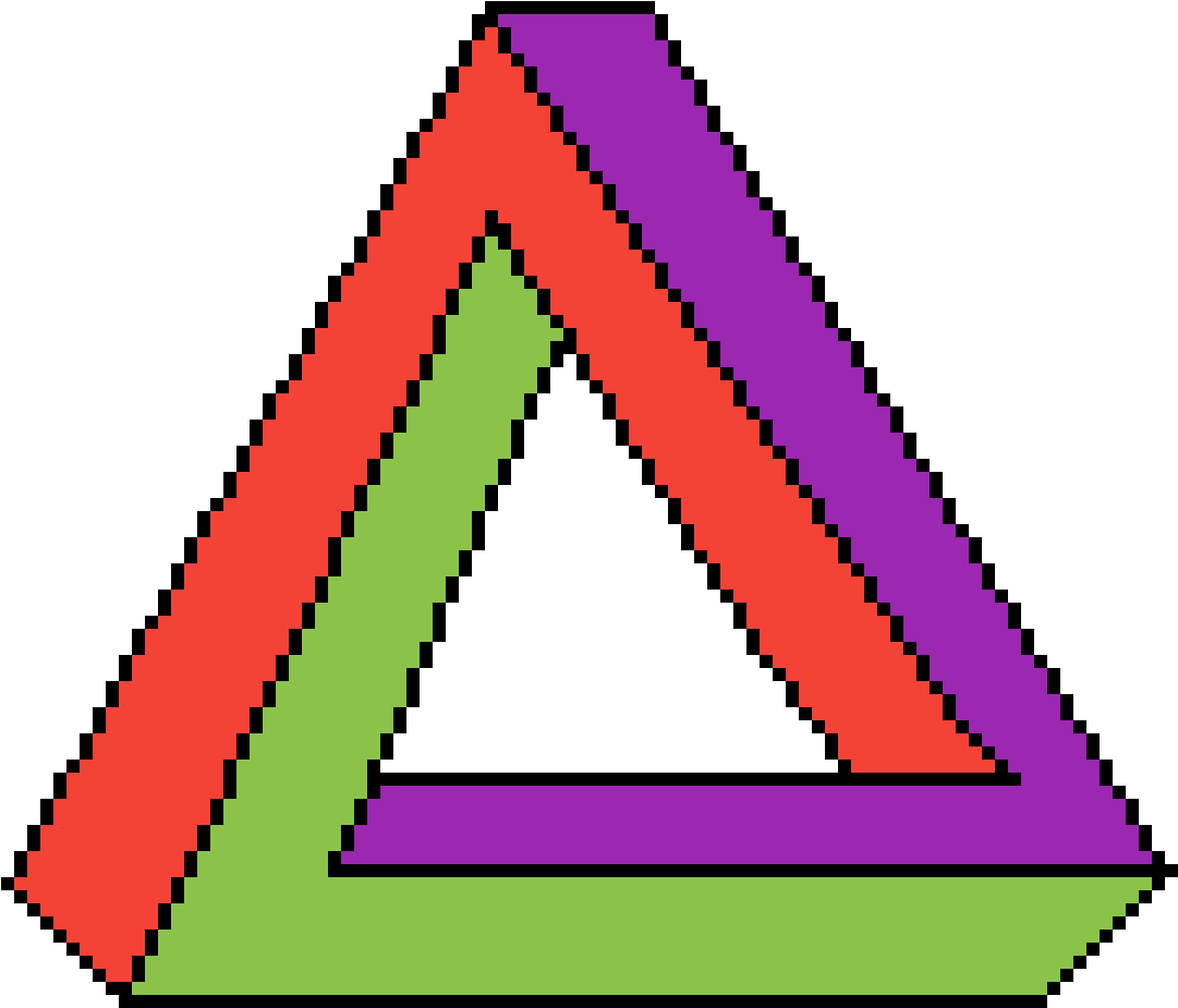 Penrose Triangle Illusion PNG image