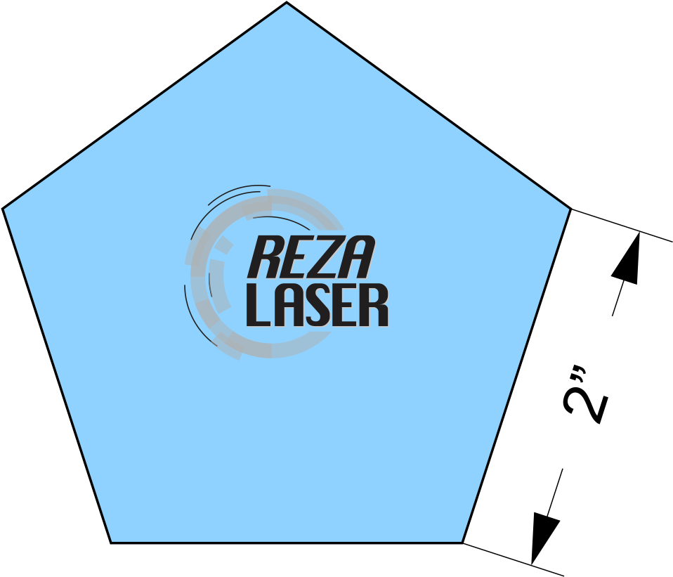 Pentagon Reza Laser Logo PNG image