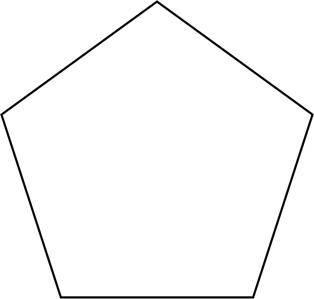 Pentagon Shape Outline PNG image