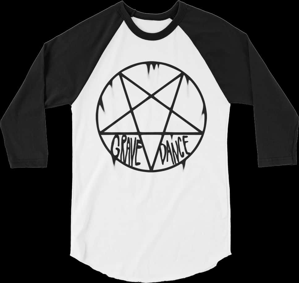 Pentagram Grave Dance Raglan Shirt PNG image