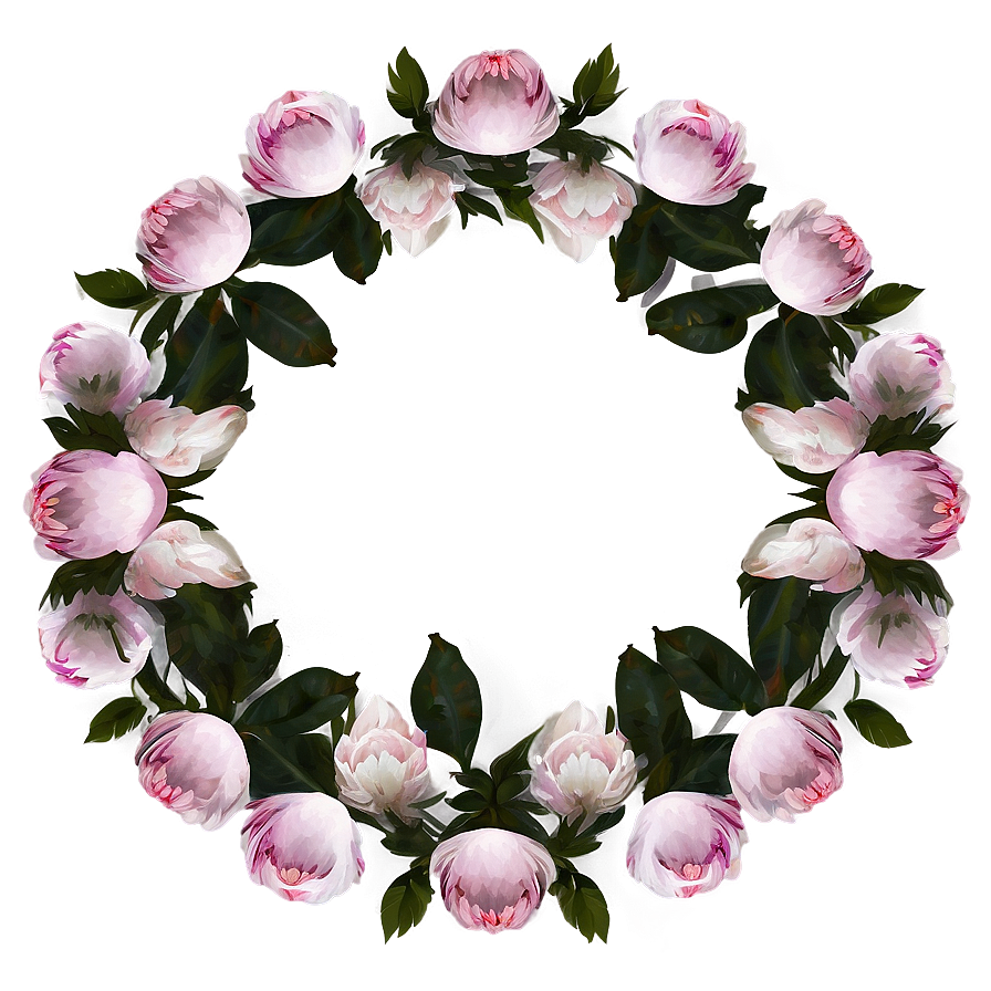 Peony Flower Circle Png 06252024 PNG image