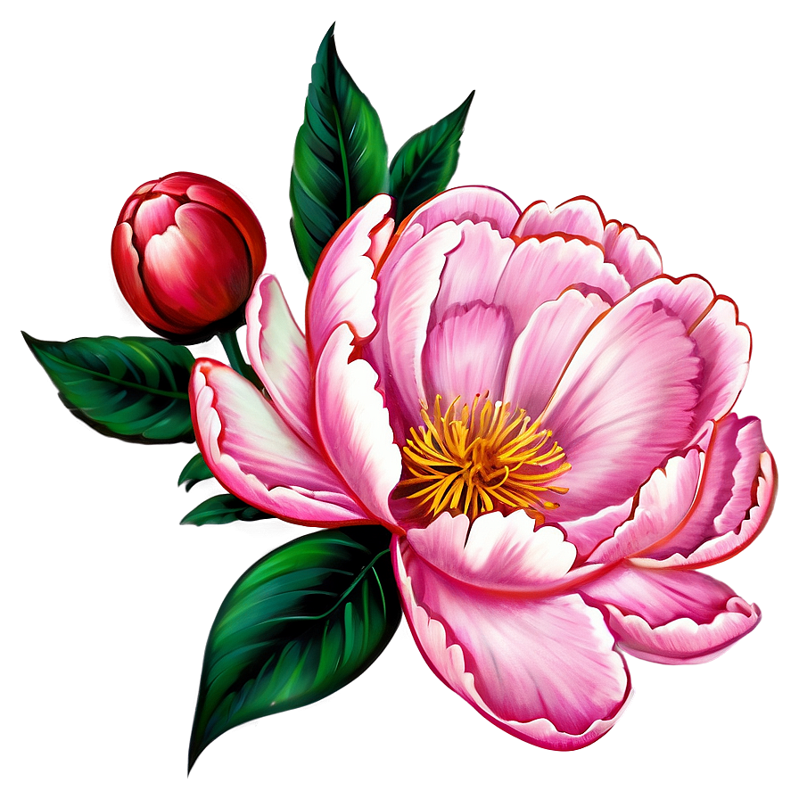 Peony Tattoo Png 94 PNG image