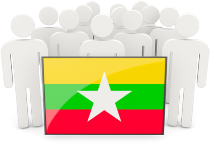 People Holding Flag Icon PNG image