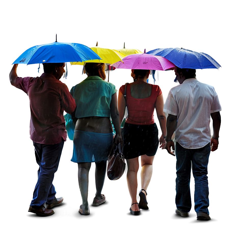 People In Rain Png 1 PNG image