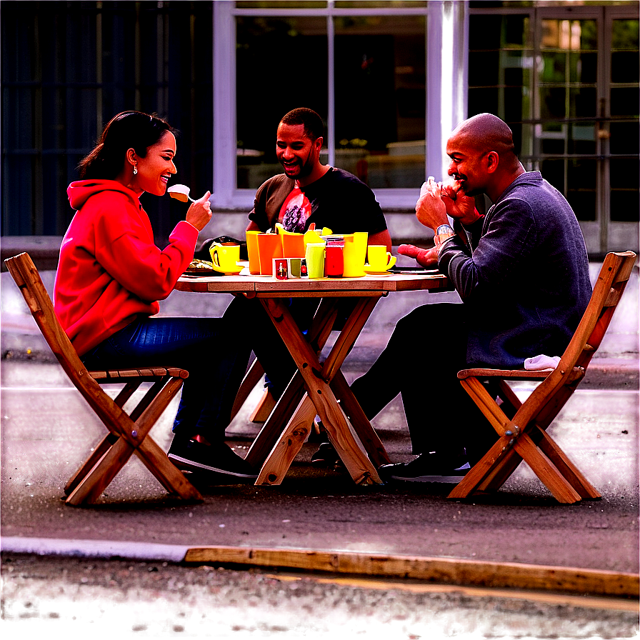 People Sitting At Table Eating Png Tjb PNG image